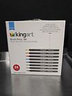 Kingart Pro Pinselstifte 24 für Aquarell ohne Chaos flexible Spitze
