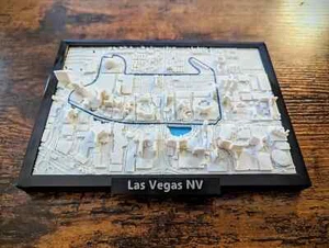 Las Vegas GP Circuit F1 Map 5x7 Frame 3D Design Great Quality Motorsports - Picture 1 of 7