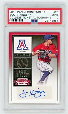 2015 Panini Contenders College Ticket Autographs #20 SCOTT KINGERY Rookie PSA 9  - Image 1 of 2