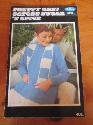 KNITTING PATTERN BOOK PATONS SUGAR N SPICE NO. 845   GREAT **** MUST SEE - Image 1 of 2