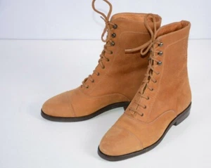Russell & Bromley London Women's Cap Toe Lace Up Boots Size 37 Brown 6.5-7 US - Picture 1 of 11