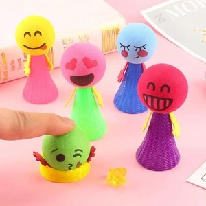 12x Jumping Bouncing Bobblehead Fidget Stress Party Filler Pinata Gift Toys 7cm - Picture 1 of 13