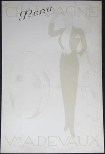 Menú publicitario 1930 Champagne A. Devaux 1930 firmado por artista - Francia/francés - Imagen 1 de 1