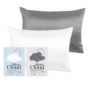 Juego de funda de almohada Silver Cloud blanco y carbón - Imagen 1 de 8