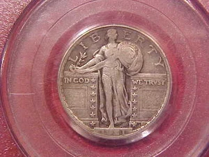 1921 P SILVER STANDING LIBERTY QUARTER - PCGS VF20 - SEE PICS! - (G179) - Picture 1 of 4