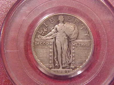 1921 P SILVER STANDING LIBERTY QUARTER - PCGS VF20 - SEE PICS! - (G179) - Image 1 of 4