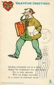 Alte Postkarte 1907 Valentinsgrüße - Bild 1 von 2