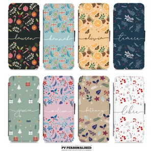 Für iPhone 11 12 Pro Mini X XR Flip/Wallet Handyhülle Weihnachtsgeschenk - Bild 1 von 17