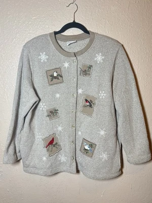 Y2K Bonworth Shacket кардиган женщин L-XL коричневый кардинал снег бабушка Core богемное - Изображение 1 из 4