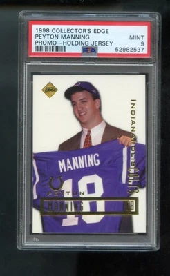 Tarjeta de novato Collector's Edge Peyton Manning 1998 promoción graduada PSA 9 coleccionistas Foto 1 de 2
