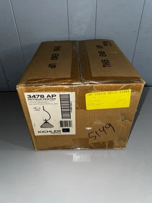 Kichler 3478AP Olympia 单灯泡室内吊坠带圆顶形玻璃灯罩 — 第 1/3 张图片