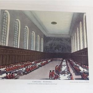 Antiker Chelsea Krankenhaus Druck London Pub 1810 R Ackermann Repository of Arts - Bild 1 von 13