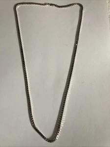 "Collar cadena caja plata esterlina 925 2,2 mm 24"" largo 21,08 g" - Imagen 1 de 14