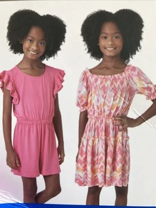 BCBG Girls Youth 2 Pack Romper And Dress Size L 14/16 Pink And Multi - Picture 1 of 7