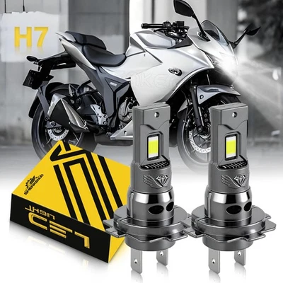 For Suzuki Vstrom 650 1000 Motorcycle LED Headlight H7 6500K Bright White Bulbs - Image 1 of 4