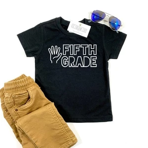 FIFTH GRADE SHIRT, BOY BACK TO SCHOOL SHIRT, 5TH GRADE BOY TSHIRT - Picture 1 of 2
