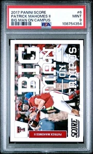 2017 Panini Score Patrick Mahomes II Big Man On Campus PSA 9 Mint #6 RC - Picture 1 of 2