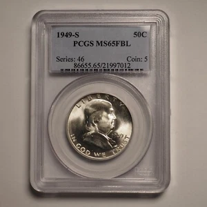 1949 *S* Franklin Half Dollar PCGS MS-65 FBL Full Bell Lines - FREE SHIP! G1439 - Picture 1 of 4