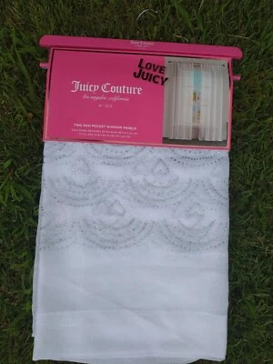 Cortina de 2 paneles/niñas/blanco Juicy Couture Foto 1 de 4