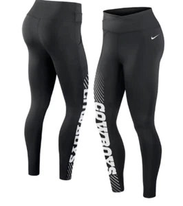 Dallas Cowboys Nike Women's Yard Line Crossover Leggings - Black - Picture 1 of 3