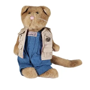 Boyds Bears Cat Dorchester Catsworth Plush Denim Overalls & Vest 12" Stuffed Toy - Picture 1 of 6