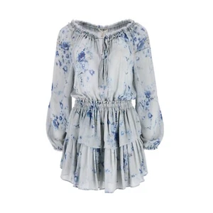 Love Shack Fancy Silk Frilly Mini Dress - Picture 1 of 6