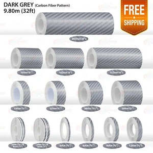 CARBON FIBER GRAY PIN STRIPE Car Model Streamline Adhesive TAPE Vinyl Sticker - Picture 1 of 27