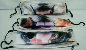 3 Puppy Dog Mouth Masks Adjustable Ear Loops - Picture 1 of 5