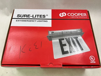 Cooper EUR60R NIB Exit/Emergency Lighting See Pics Location #A97 - Image 1 of 3
