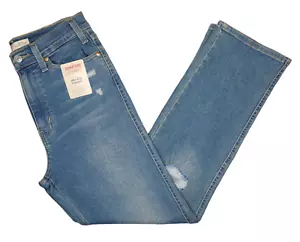 Signature By Levi Strauss #11434 NEW Women's Heritage Straight Distressed Jeans - Picture 1 of 6