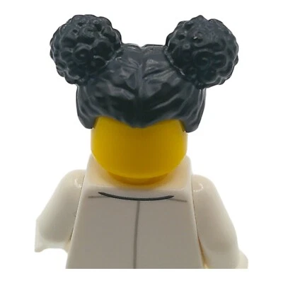 Lego® Perücke "schwarze Haare mit 2x Dutt" 65579 für Minifiguren Frau Frisur - Bild 1 von 4