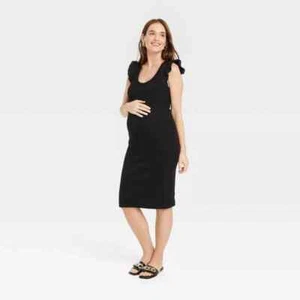 Vestido de maternidad The Nines by Hatch Flutter manga corta acanalado jersey pequeño - Imagen 1 de 3