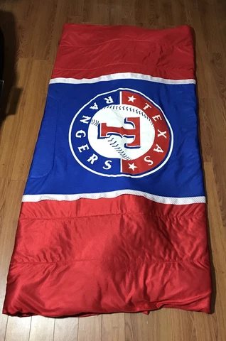 Texas Rangers Vinyl Logo'd Blanket 66x86" 100% Polyester Cover