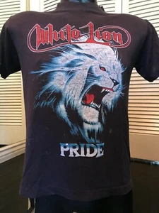 Camisa de colección 1988 blanca Lion Pride Tour talla pequeña/mediana rock metal - Imagen 1 de 5