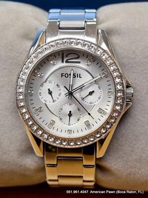 Fossil ES3032 Stella Women's Two Tone Diamond Accented Bezel Stain-s Steel Watch - Image 1 of 4
