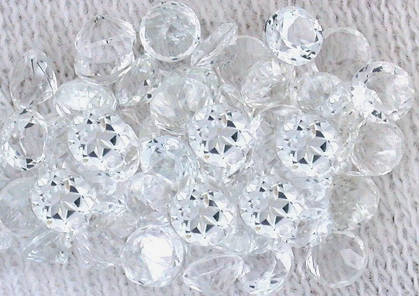 CUATRO PIEDRAS PRECIOSAS TOPACIO BLANCO NATURAL REDONDO DE 2,5 mm EBS3879 Foto 1 de 1