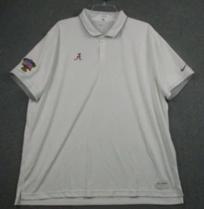 Nike Alabama Polo Shirt 2XL Men White Sugar Bowl Crimson Tide - Picture 1 of 13