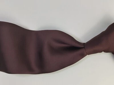 Geoffrey Beene - Men's Solid Burgundy/Wine Neck Tie 4"W x 57"L - Image 1 of 4