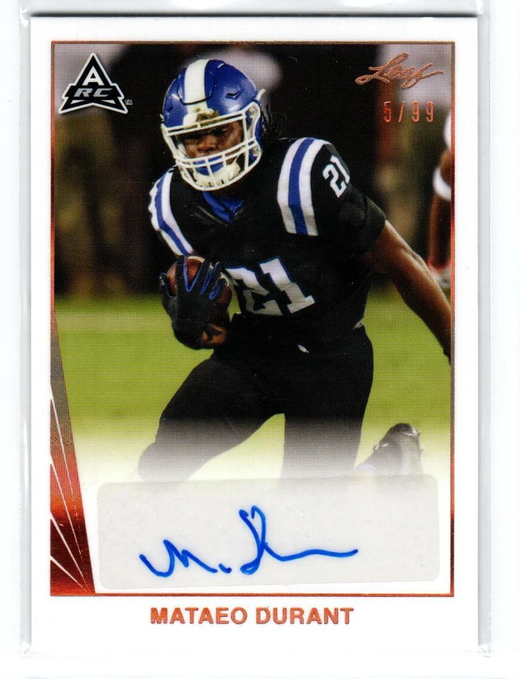 2021 Leaf Memories '90 AUTO Bronze #BAMD1 Mataeo Durant /99 - Image 1 of 1