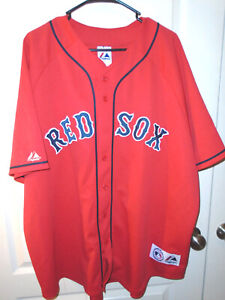 Boston Red Sox Baseball Jersey 2XL XXL Majestic Red MLB MAJOR LEAGUE BASEBALL 