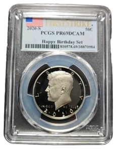 2020 S Kennedy Half Dollar PCGS PR69DCAM FS Happy Birthday Set - Bild 1 von 2