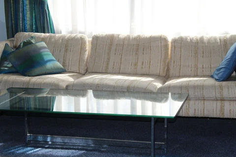 Mid-Century Danish Modern Milo Baughman Style 3-Seat Chrome Frame Sofa Cover