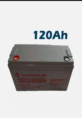 1 BATTERIA 120AH 12V AGM FOTOVOLTAICO PANNELLI ENERGIA SOLARE NAUTICA CAMPER - Immagine 1 di 3