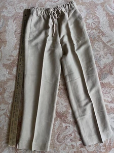 WOMEN'S PANTS ANN TAYLOR RAYON/LINEN BLEND ELASTIC WAIST LINED DRAWSTRING XS - Picture 1 of 8