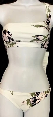 Proenza Schouler Swimsuit Floral Print Bikini Set One Shoulder Size Xs NWT - Image 1 of 4