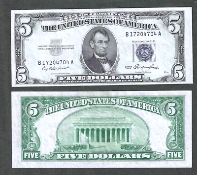 1953 $5 SILVER CERTIFICATE ~ GEM CRISP UNCIRCULATED - Image 1 of 2
