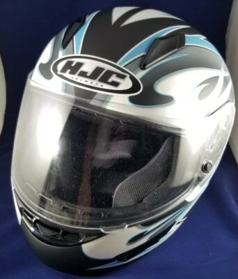 Casco de motocicleta HJC CL-15 Session negro gris azul blanco XS aprobado por Snell DOT Foto 1 de 4