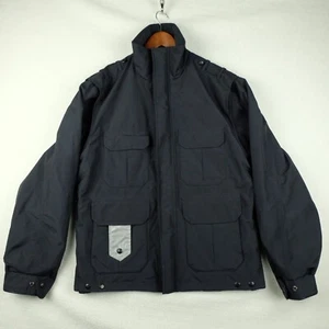 Traditions Mens Winter Jacket Gray Full Zip Sefari Cargo Pockets Workwear Nylon - Picture 1 of 13
