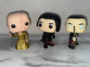 Funko Pop Star Wars - Supreme Leader Snoke, Kylo Ren & Chirrut Imwe (Set of 3) - Picture 1 of 5