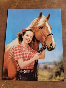 Blue Ribbon Winners, Show Horse & Pin Up Girl Vintage 1950's Lithograph Print - Picture 1 of 2